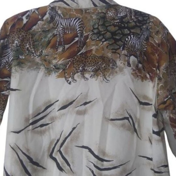 Vintage Separate Issue Jungle Print Camp Shirt - Picture 4 of 4
